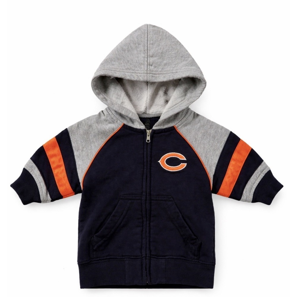 Chicago Bears Baby Jacket 0-3 Month NFL Zip Up Hoodie Blue Orange